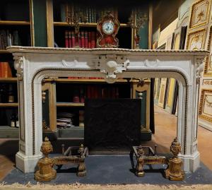 chm425 19th-century marble fireplace, max. size 178 x 112 cm, depth 43 cm
